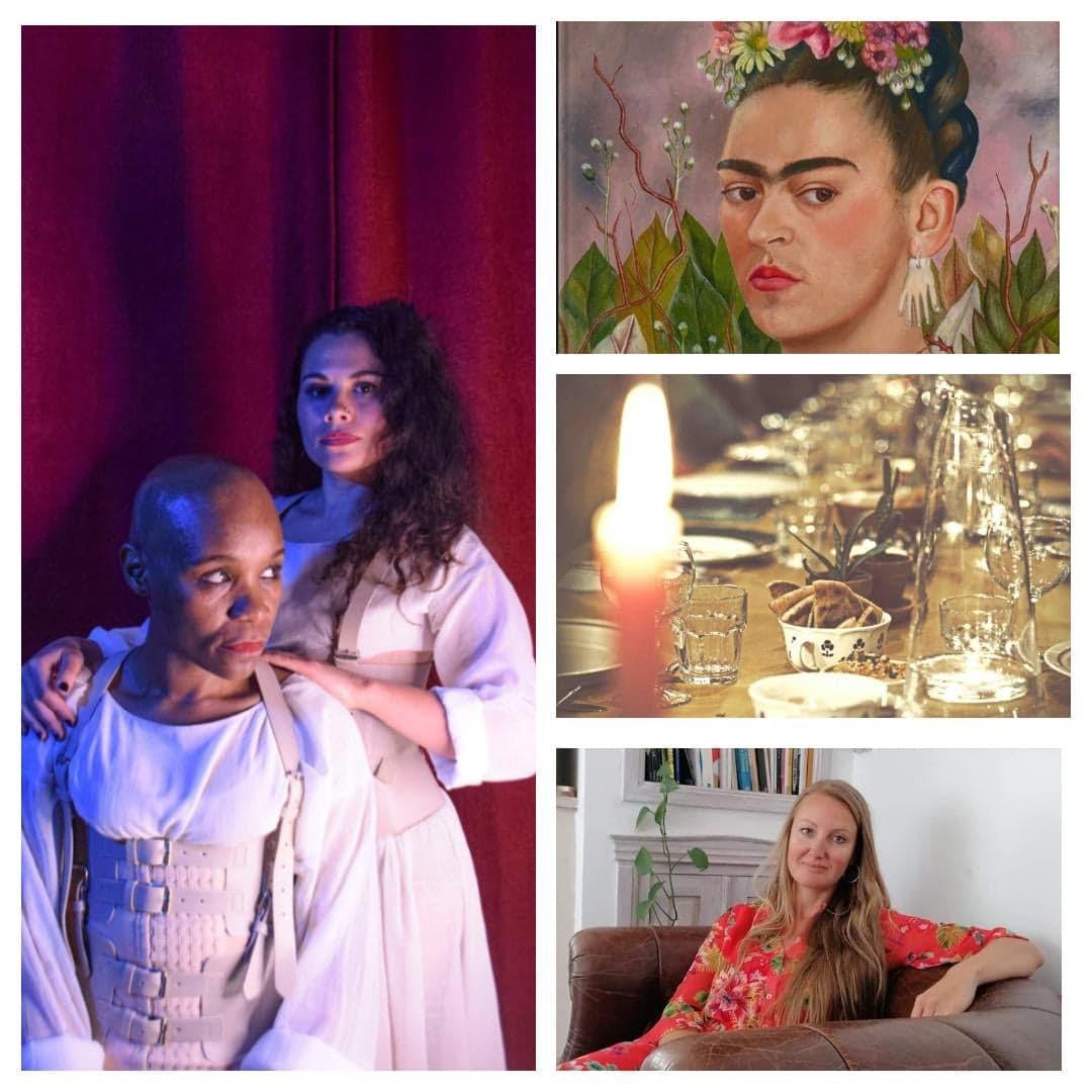 Berthe Tanwo Njole & Osiris Rosie / Frida Kahlo / Table Sociable / @delphinekwizien aka Delphine Debbaut